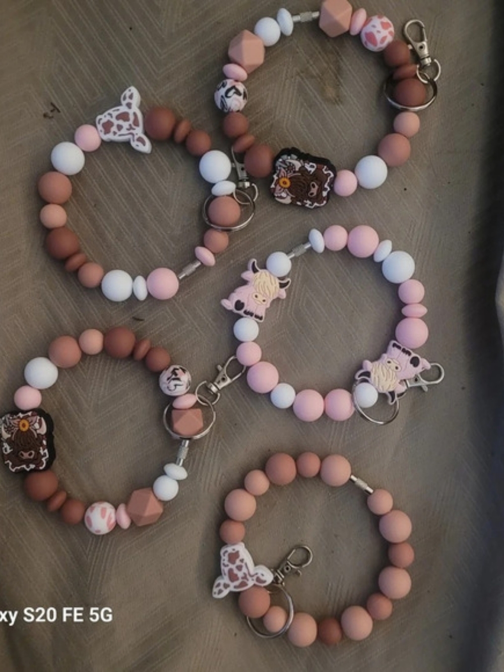 Handmade Beaded Keychain Wristlet